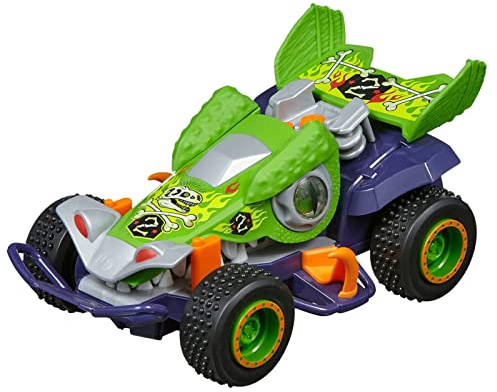 Nikko 20111 Road Rippers Mega Monster Beast Buggy, Spielzeugauto mit aufleuchtenden Augen und Geräuschen, Auto bewegt Sich auf Knopfdruck, inklusive Batterien, Kinder ab 3 Jahren, ca. 23 cm, Grün