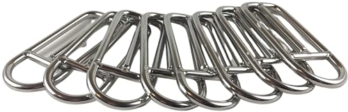 Lily's Things, Doppelte Hindernisschnallen aus Metall für ein individuelles Ninja-Erlebnis, zur exklusiven Verwendung mit unseren Double Slackline Sets (8er Set), silber, Standard