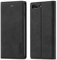 QLTYPRI Hülle für iPhone 7 Plus 8 Plus, Vintage Matte Handyhülle mit Kartenfach Geld Slot Ständer PU Ledertasche TPU Bumper Flip Schutzhülle Kompatibel mit iPhone 7 Plus 8 Plus - Schwarz