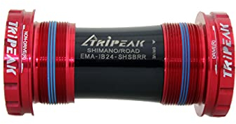 TRiPEAK Tretlager BSA/ITA/C60/CR1/T47, mit Stahllagern für 24 mm Shimano Hollowtech II Road/MTB Kurbelgarnituren, Gewinde BB kompatibel mit Trek, Giant, Specialized, Canyon, Campagnolo Rahmen