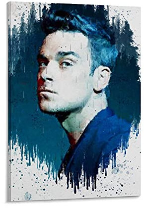 GUCII Robbie Williams Leinwand Kunst Poster und Wandkunst Bilddruck Moderne Familienzimmer Dekor Poster 08x12inch(20x30cm)