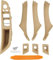 UCkasayfy Türgriff Kit Kompatibel mit BMW 5er F10/F11/F18 2010-2016, Fahrer Seite Fensterschalter Armlehne + Beifahrer Türgriff + Fensterschalter Abdeckung für Linkslenker Beige