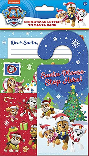 Paw Patrol Christmas Letter to Santa Pack | Also Includes Door Hanger, Stickers, and Envelope | Perfect for Christmas