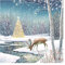 Ling Design 6 Weihnachtskarten Wald im Schnee – attraktives Design mit Hirsch und Weihnachtsbaum – 6 Karten à 1 Design