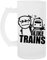 I Like Trains Glas Bier Becher Tasse Glass Beer Mug Cup