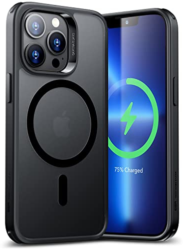 ESR Hybrid Case with HaloLock, Compatible with iPhone 13 Pro, Magnetic Wireless Charging, Military-Grade Protection, Scratch-Resistant Back, Classic Series, Black