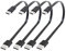 RIIEYOCA Short USB Type C Cable 1FT, Flat Flexible USB C to USB A Cord USB Type C Charging and Data Sync Cable for USB C Devices such as Phones, Power Banks, Black (4 Pack)