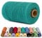 LEREATI Makramee Garn 1mm x 200m Baumwollgarn Baumwollkordel Baumwollseil Baumwollschnur, Macrame Cord 1mm for Makramee und DIY Basteln, Traumfänger, Garten, Hochzeit Dekorationen (Cyan)