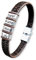 Pulsera con nombres personalizada, MODELO TALY para todas las tallas, ajustable, acero inoxidable. (22, Marrón)