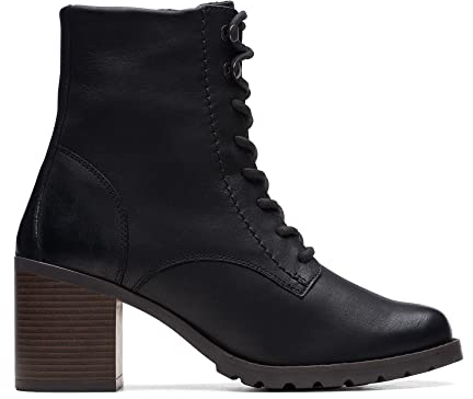 Clarks Clarkwell Lace, Stivali alla moda Donna, Nero, 42 EU