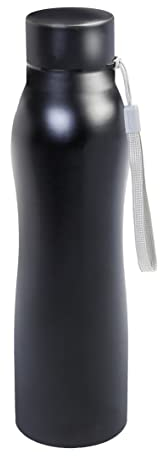 axentia Trinkflasche aus Edelstahl, Wasserflasche silber, ca. 1 Liter