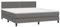 vidaXL Boxspringbett mit Matratze LED Kunstlederbett Polsterbett Doppelbett Bett Schlafzimmerbett Bettgestell Bettrahmen Lattenrost Hotelbett Grau 180x200cm