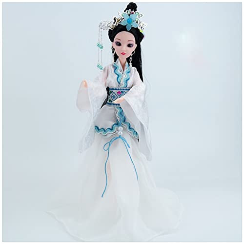 Poupée Chinoise Poupée Asiatique 3D Décoration Orientale Poupée Danseuse Poupée Chinoise Accessoires Poupée Geisha Poupée Décoration 12In pour Cadeau d'anniversaire De Noël,C