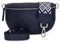 Bella Blossom Bauchtasche Damen, Umhängetasche aus 100% Echtleder, Elegante Crossbody-Bag mit gemusterten & verstellbaren Schultergurt, Schultertasche für jeden Anlass Blau4 L