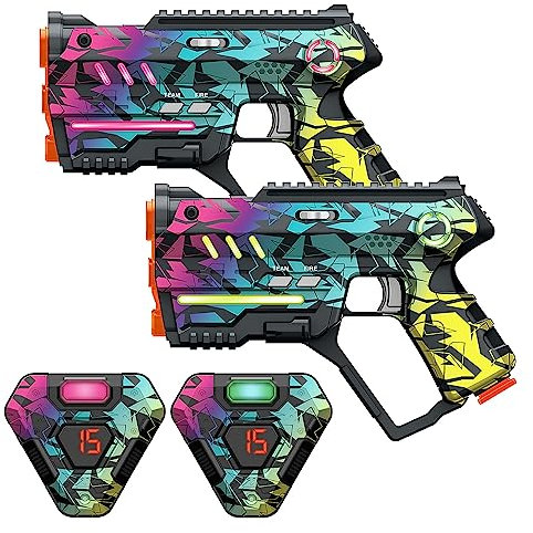 Winyea Tag Laser Tag Set of 2, Lazer Tag Game for Kids Indoor & Outdoor Play, Gift Ideas for Kids Teens and Adults, Cool Toys for Teenage Ages 8 9 10 11 12+Year Old Boy & Girls, 2 Pack-black
