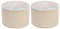 YOKIVE 2 Set Drum Lamp Shades, Table Lamps Floor Lamps | Provide Warm Light Great for Living Room, Bedroom, Study Room, Office (Cream, 12x12x8)