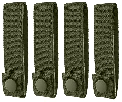 NQEUEPN 4 Stück MOLLE Gurte, MOLLE-Gurte für Rucksack MOLLE-Gurte Polyester Wiederverwendbar MOLLE-Gurtband Rucksackgurt-Befestigungsanschlüsse für MOLLE (Dunkelgrün)
