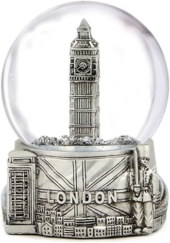 City-Souvenirs Silver London Schneekugel 6,3 cm hoch