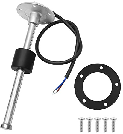 Piousunt Boat Fuel Level Sender 350mm Marine Boat Fuel Level Sending Units Fuel Water Level Gauge Sensor Tank Indicator 5 Hole Fit for Fuel Water Level Gauge 0-190ohms