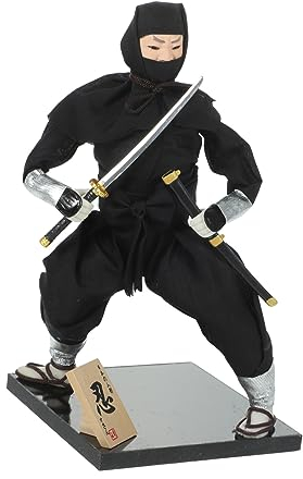 Vaguelly Japanische Puppe Samurai Ninja Humanoide Puppe Japanische Wohndekorpuppe (Ninja Jahr 2) 1Stk Wohnkultur japanische Ninja-Puppe Ninja-Puppen im japanischen Stil Modelle