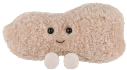 Apricot Lamb Erdnuss Essen Plüschtiere für Kinder, weiche niedliche Kuscheltier für Baby Mädchen und Jungen, Flauschige Erdnuss Essen Braun 17 cm