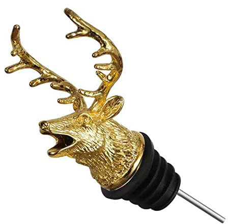Weinflaschenverschluss mit Hirsch für Kopf, Weinmund, Ausgießer, Barkeeper zum Weinausgießer, Tier