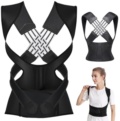 Rücken Geradehalter, Back Posture Corrector, adjustable posture belt, Back Straightener, Haltungskorrektur Rücken Damen und Herren, Rückenstütze Schultergurt, für eine aufrechte Körperhaltung