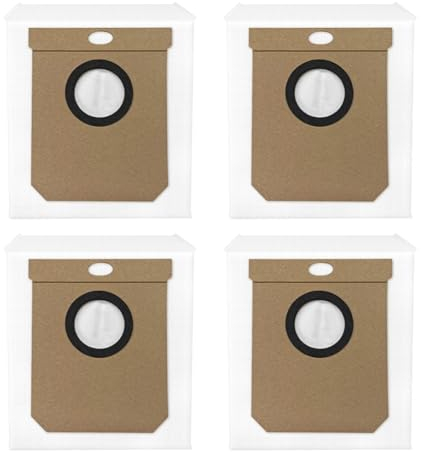 Lot de 4 sacs à poussière de rechange compatibles avec pour Cecotec pour Conga 2299 Ultra 2499 7490 robots aspirateurs - Sacs à poussière de grande capacité