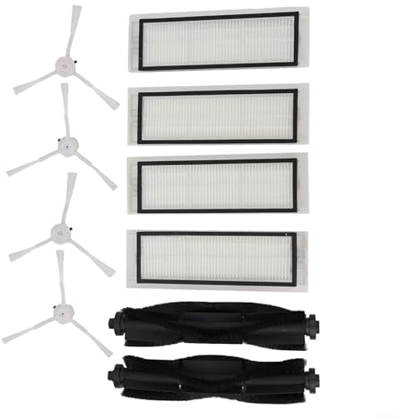 Per robot aspirapolvere 360 S5 S7 S6, 2 spazzole principali, 4 filtri, 4 spazzole laterali (bianco)