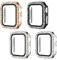 Embhlitfe 4 Stück Apple Watch Cases Glitzer Diamanten Hülle Apple Watch 9 Hülle 41 mm für iWatch 7 8 9 4 5 6 SE Bling Schutzhülle Cover Smartwatch Zubehör für Frauen Mädchen (40mm（4/5/6/SE）)