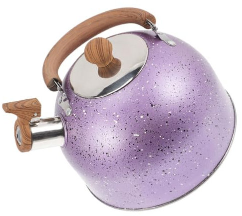 KICHOUSE water boiler electric kettle tetera antigua hervidor de avellana soplete colador cafetera eléctrica cocina silbando tetera tapa de la estufa de la tetera Acero inoxidable Púrpura