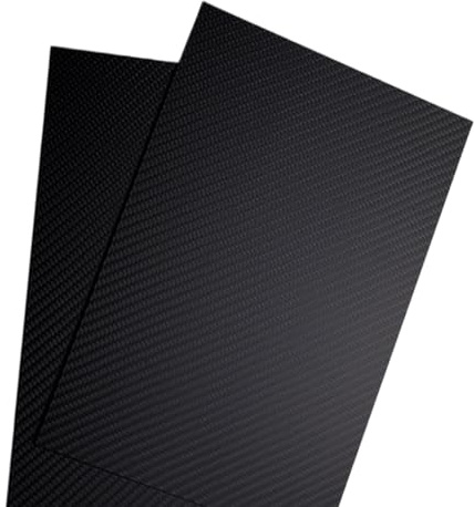 COYOUCO Lámina de Fibra de Carbono, Tablero de Fibra de Carbono de 500 x 600 mm, Placa de Fibra de Carbono de Superficie Brillante de Tejido de Sarga 3K,3mm