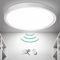 Oraymin LED de techo con sensor crepuscular de radar, 18W 1800LM redonda de sensor 4000K redonda luz de techo con detector de movimiento interior para pasillo escaleras cocina balcón Ø23×2.4cm