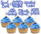 SYKYCTCY 36 Pack Retirement Cupcake Toppers Glitter officially retired Cupcake Picks And So The Adventure Begins Good Luck Cake Decorations for Retirement Theme Birthday Party Supllies Blue