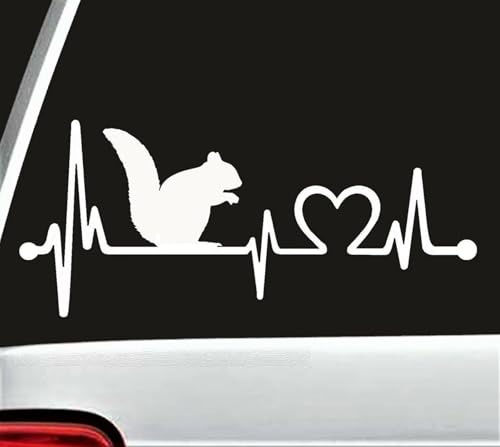 Rakelfix e Eichhörnchen Herzschlag Aufkleber Größe/Farbe ANPASSBAR Sticker Autoaufkleber