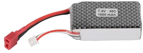 RC Lipo Battery, 7.4V 1600mAh 30c Lithium Polymers Batterie Rate High Off Road Vehicle Batter