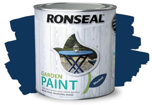 ARUUJ - Garden Paint, Fence Paints, Weather Resistant Outdoor Matt Paints, Water Based Paint For Sheds, Metal, Terracotta, Easy to Apply, Long-Lasting Colour & Protection (Bluebell, 2.5L)