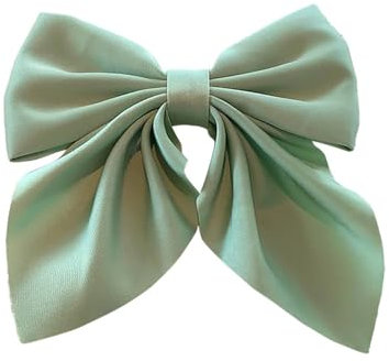 Pinzas para el pelo de peluquería, lazos grandes, accesorios vintage para mujeres, niñas, madreperla (verde, talla única)