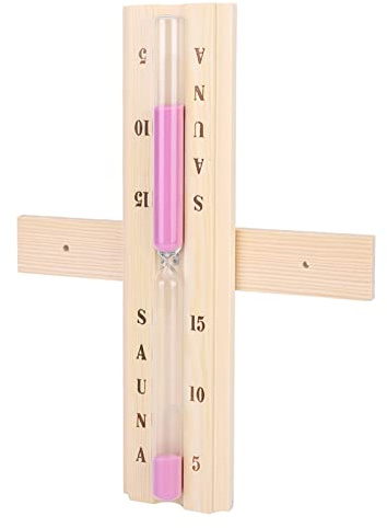 Ausla Sauna Hourglass Clock Holz Sandtimer 15 Minuten Sauna Accessoire Wand Hängen für Ein Spa -Zimmer -Bürocafé mit Stilvollem Design
