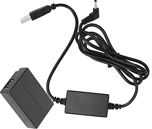Denash USB Drive Cable LP -E17 Dummy Battery for M3 M5 M6, Stable Power Supply Extension for the Use of the Camera Strom Bench