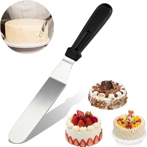 COYUN Spatule à Glacer,8 pouces Mini Spatule Coudée en Acier Inoxydable,Spatules de Cuisine, Ustensile de Pâtisserie pour la Maison, la Boulangerie, la Cuisine
