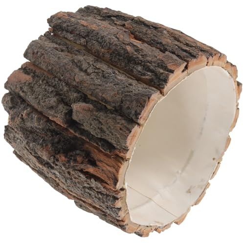 Abaodam Maceta Rústica de Madera Natural Grande 14 Cm Interior Jardinera Creativa para Flores Jardín y Decoración de Interior Patio y Césped