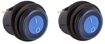2 interruptores basculantes de 12 V con luz LED para coche, 3P SPST impermeable