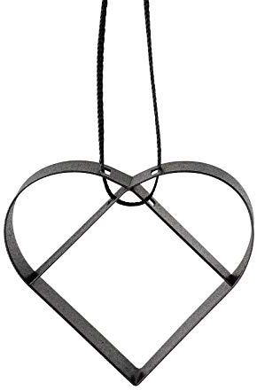 Stelton - Figura Ornament - Herz - Stahl mit Farblackierung - Schwarz - Klein - W: 5cm x H: 5cm x Ø: 1,3cm