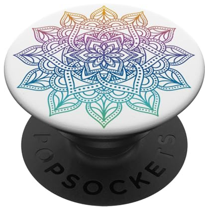 Lila Mandala Niedliche entworfene göttliche Mandala PopSockets Klebender PopGrip