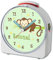 CreaDesign, WU-71-1000-04, AFFE hängend Grün, analog Kinderwecker weiß, Funkwecker mit Sweep-Uhrwerk und fluoreszierenden Zeiger und Licht, personlisiert mit Namen, 10,2 x 4,6 x 11 cm
