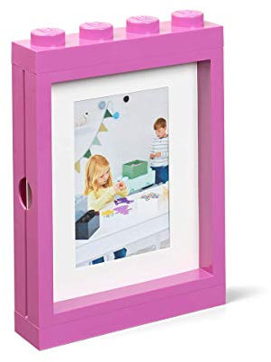 Lego, cornice per foto, colore rosa
