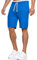 Indicode Hommes Aldrich SweatShorts | Pantalon Court de survêtement à Cordon de Serrage Classic Blue S
