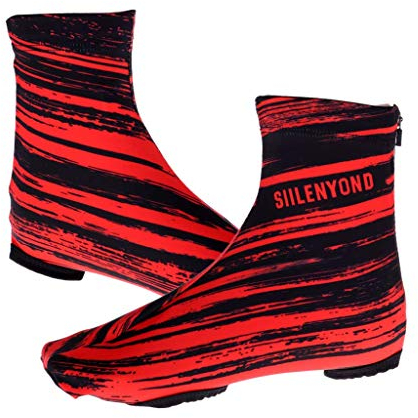 Isolierte Neopren-Radschuh-Überschuhe Wasserdicht Radfahren MTB Radfahren Fahrrad Überschuh Booties Rot XL, rot, X-Large