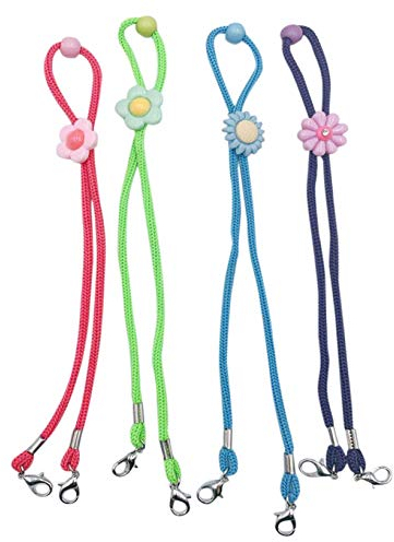 4/7/11 Stück Mundschutz Lanyard Schlüsselband Halterung Mund und Nasenschutz Zubehör in öffentlichen Verkehrsmitteln Umhängeband Verstellbare Mundbedeckung Brillen Zubehör Haken (4pc, Mehrfarbig 1)